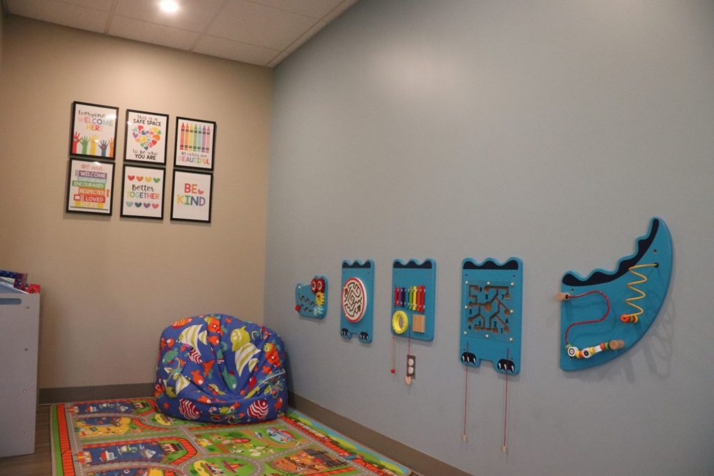 Fun sitting area for children at The Center for Behavioral Health at Woods